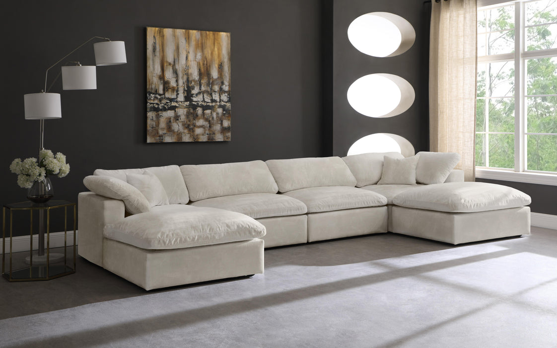 Cozy Cream Velvet Cloud Modular Sectional - Royal Furniture & Gifts (MI) - Multi Location