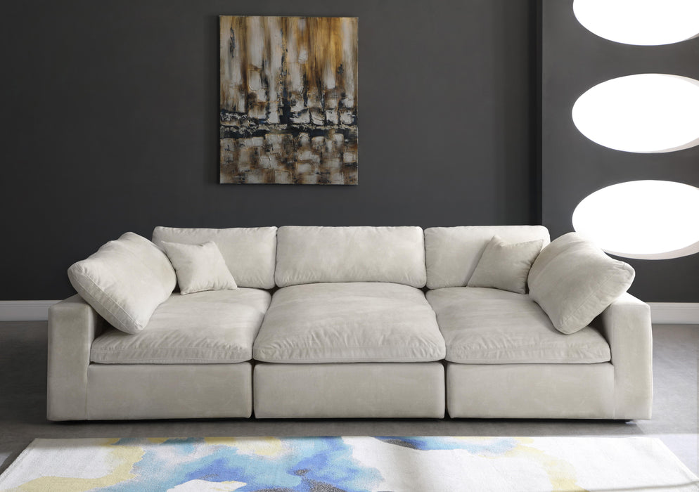 Cozy Cream Velvet Cloud Modular Sectional - Royal Furniture & Gifts (MI) - Multi Location