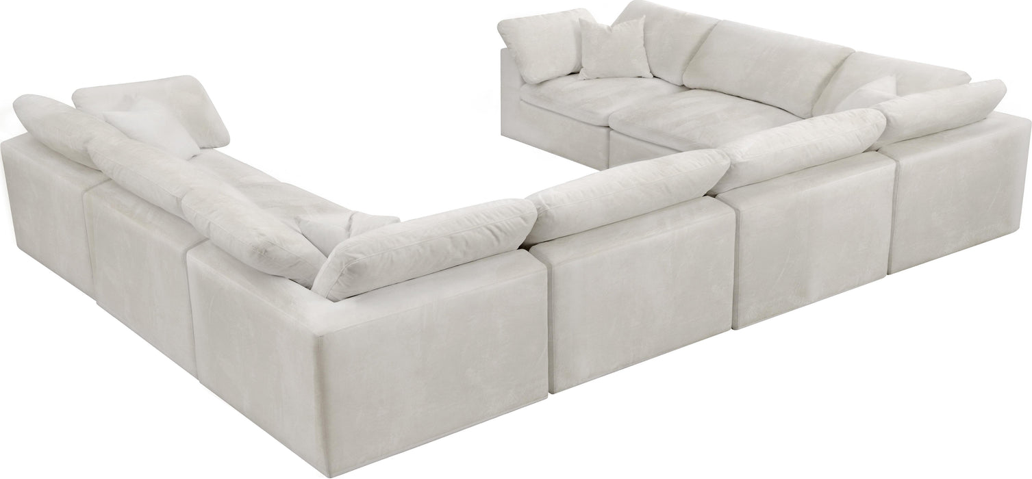 Cozy Cream Velvet Cloud Modular Sectional - Royal Furniture & Gifts (MI) - Multi Location
