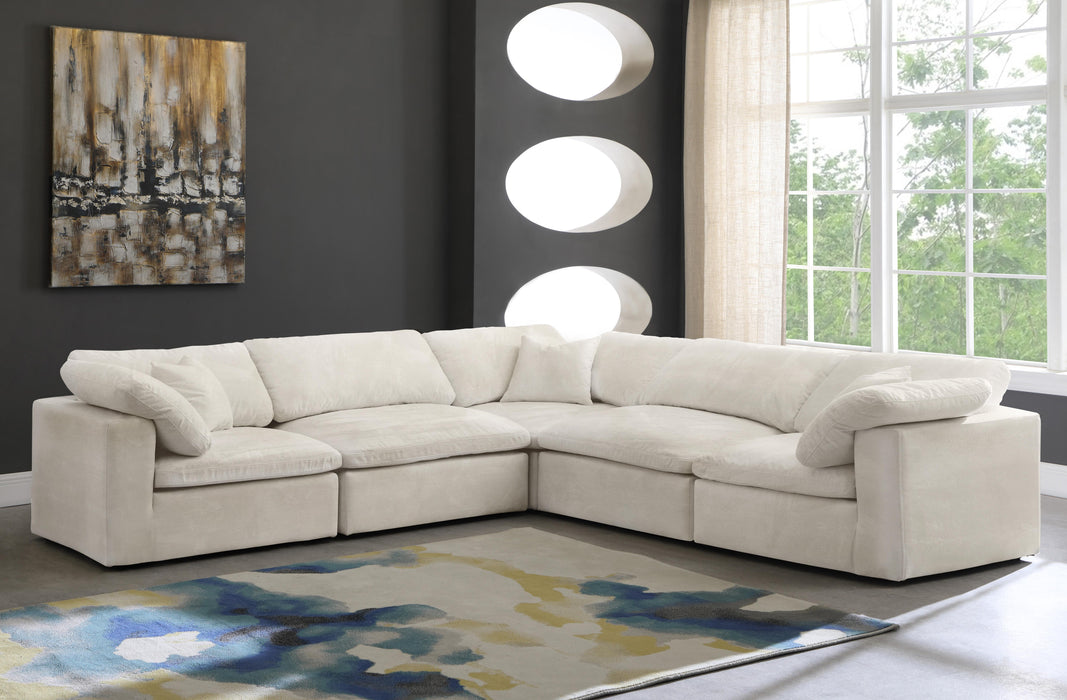 Cozy Cream Velvet Cloud Modular Sectional - Royal Furniture & Gifts (MI) - Multi Location