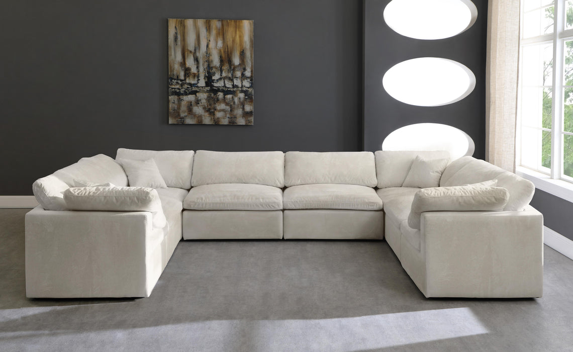 Cozy Cream Velvet Cloud Modular Sectional - Royal Furniture & Gifts (MI) - Multi Location