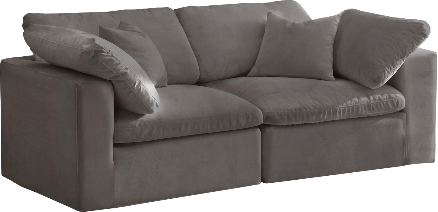 Cozy Grey Velvet Cloud Modular Sofa - Royal Furniture & Gifts (MI) - Multi Location