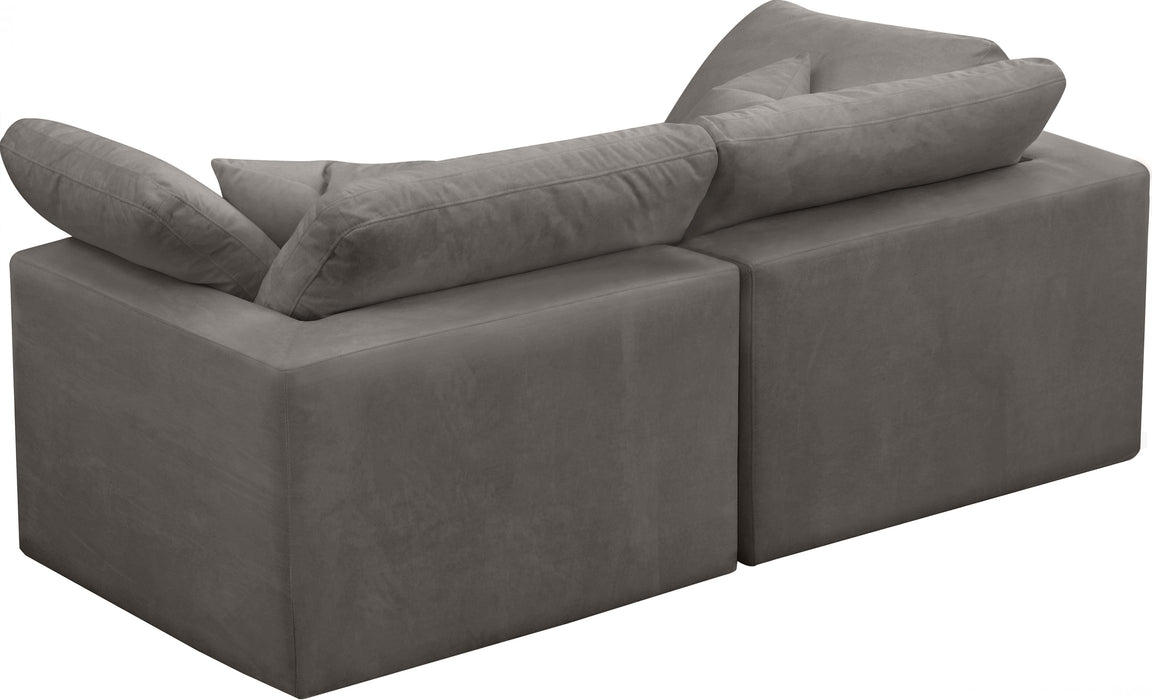 Cozy Grey Velvet Cloud Modular Sofa - Royal Furniture & Gifts (MI) - Multi Location