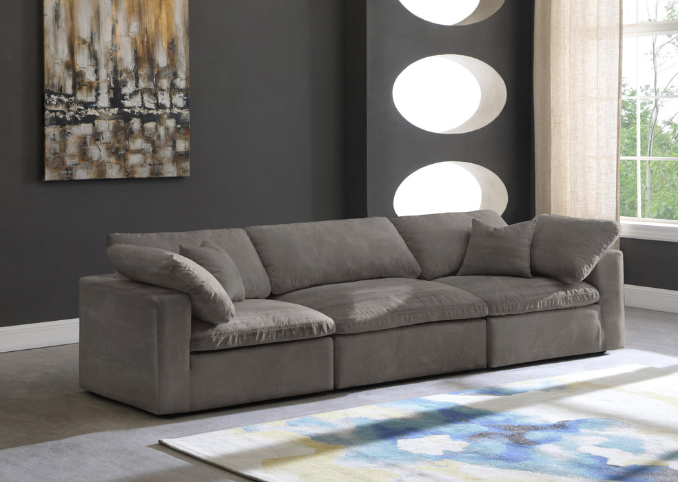 Cozy Grey Velvet Cloud Modular Sofa - Royal Furniture & Gifts (MI) - Multi Location
