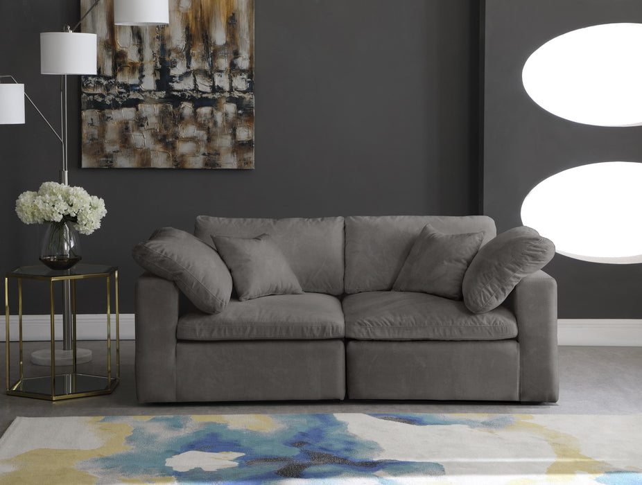 Cozy Grey Velvet Cloud Modular Sofa - Royal Furniture & Gifts (MI) - Multi Location