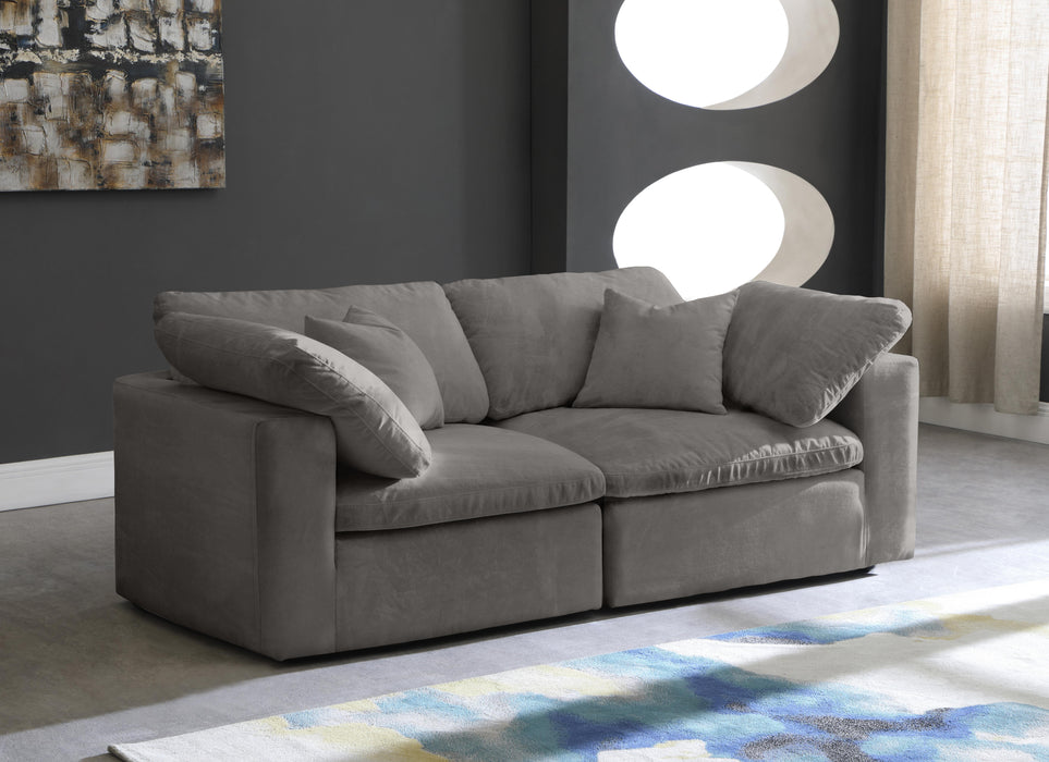 Cozy Grey Velvet Cloud Modular Sofa - Royal Furniture & Gifts (MI) - Multi Location