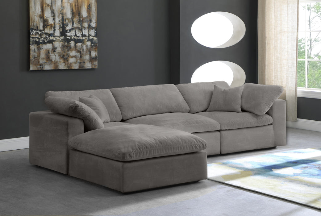 Cozy Grey Velvet Cloud Modular Sectional - Royal Furniture & Gifts (MI) - Multi Location