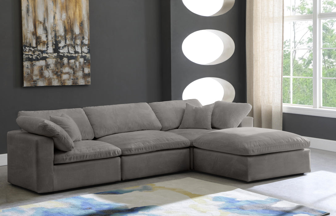 Cozy Grey Velvet Cloud Modular Sectional - Royal Furniture & Gifts (MI) - Multi Location