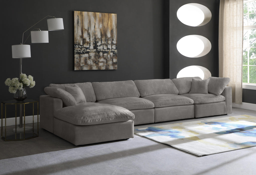 Cozy Grey Velvet Cloud Modular Sectional - Royal Furniture & Gifts (MI) - Multi Location