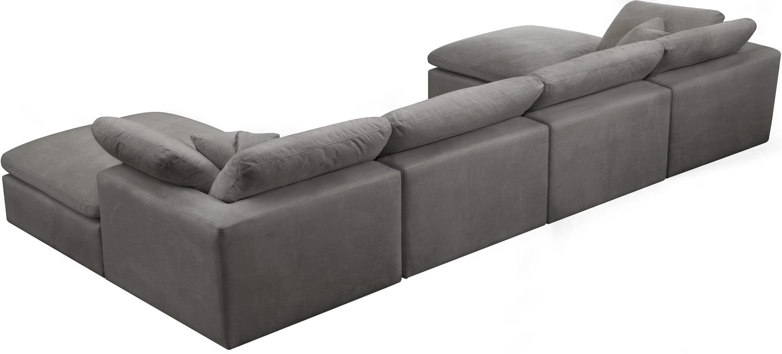 Cozy Grey Velvet Cloud Modular Sectional - Royal Furniture & Gifts (MI) - Multi Location