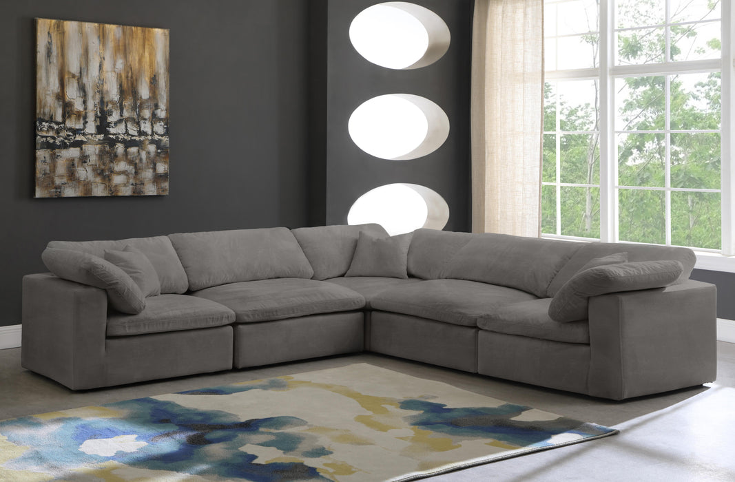 Cozy Grey Velvet Cloud Modular Sectional - Royal Furniture & Gifts (MI) - Multi Location