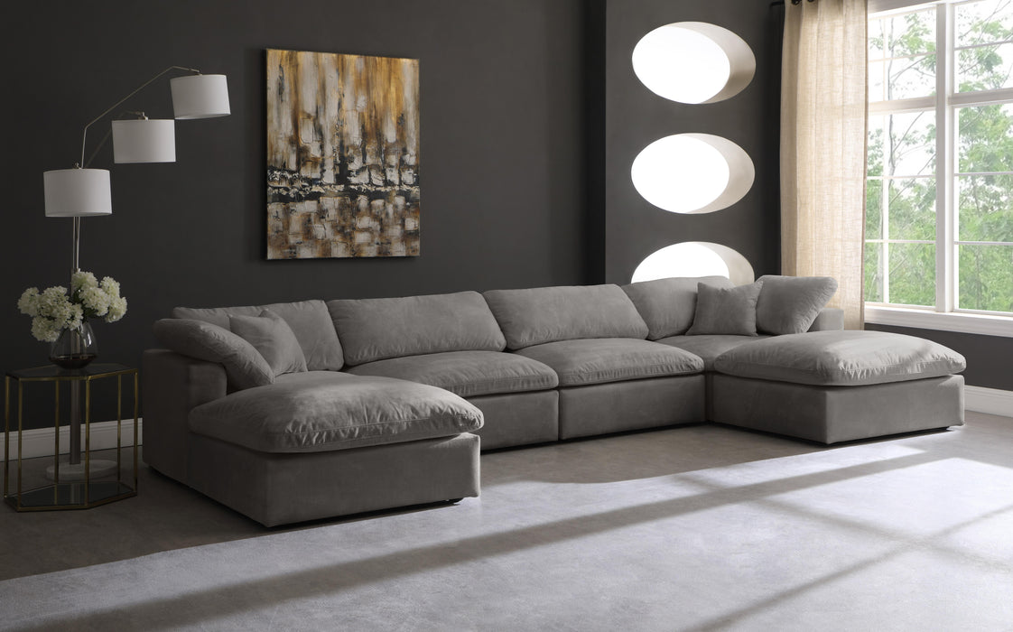 Cozy Grey Velvet Cloud Modular Sectional - Royal Furniture & Gifts (MI) - Multi Location