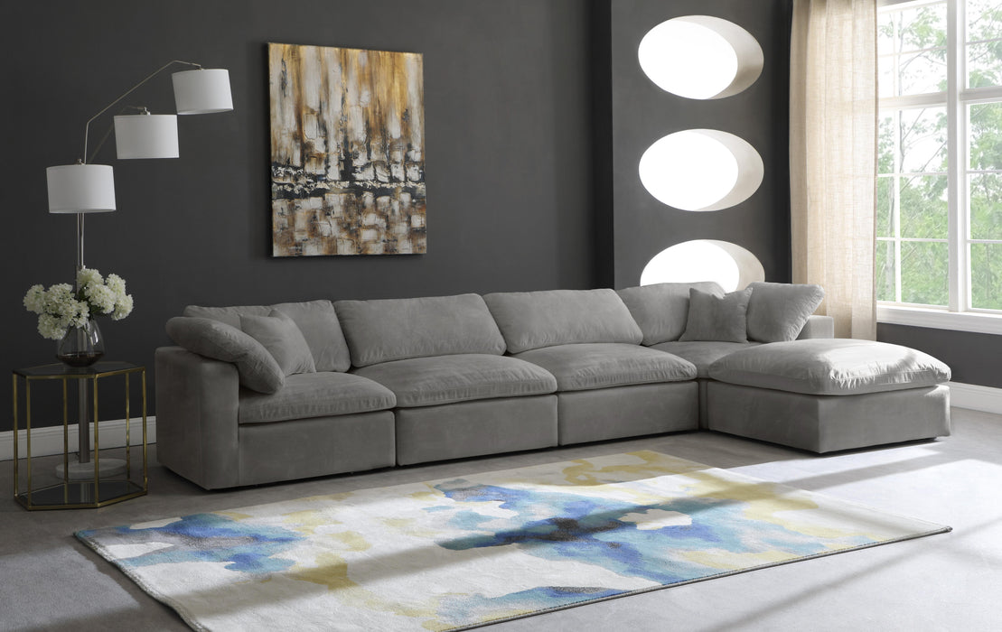 Cozy Grey Velvet Cloud Modular Sectional - Royal Furniture & Gifts (MI) - Multi Location