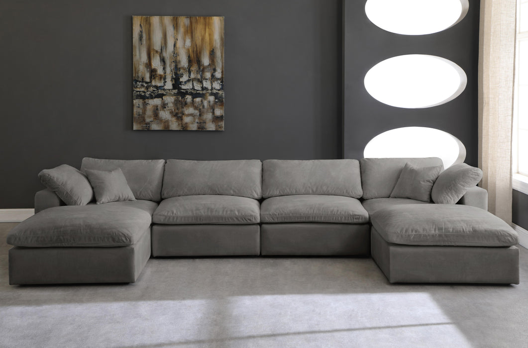 Cozy Grey Velvet Cloud Modular Sectional - Royal Furniture & Gifts (MI) - Multi Location