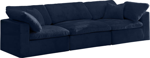 Cozy Navy Velvet Cloud Modular Sofa - Royal Furniture & Gifts (MI) - Multi Location