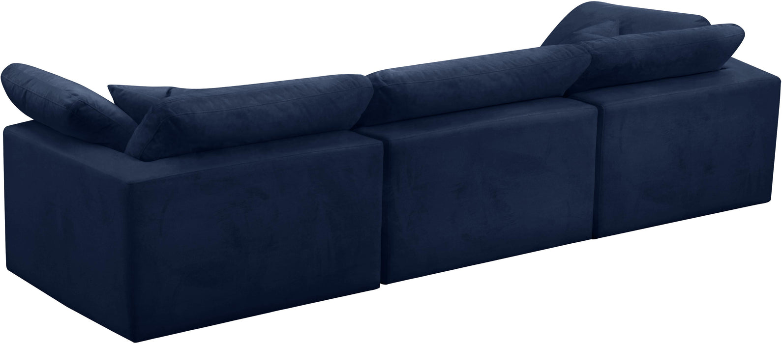 Cozy Navy Velvet Cloud Modular Sofa - Royal Furniture & Gifts (MI) - Multi Location