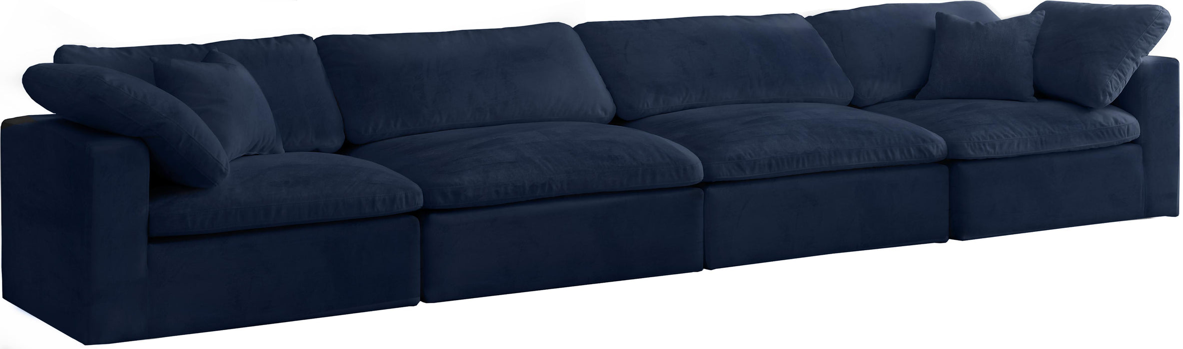 Cozy Navy Velvet Cloud Modular Sofa - Royal Furniture & Gifts (MI) - Multi Location