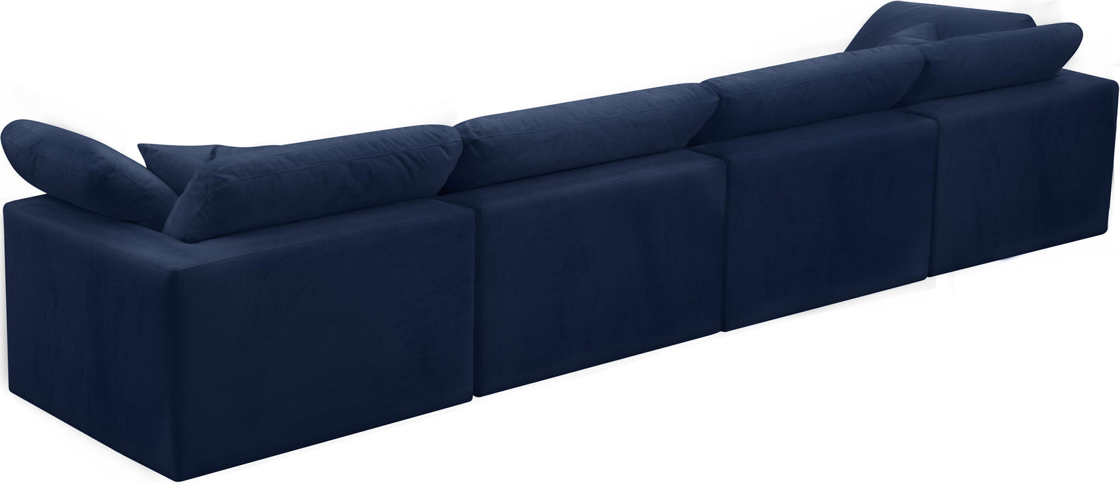 Cozy Navy Velvet Cloud Modular Sofa - Royal Furniture & Gifts (MI) - Multi Location