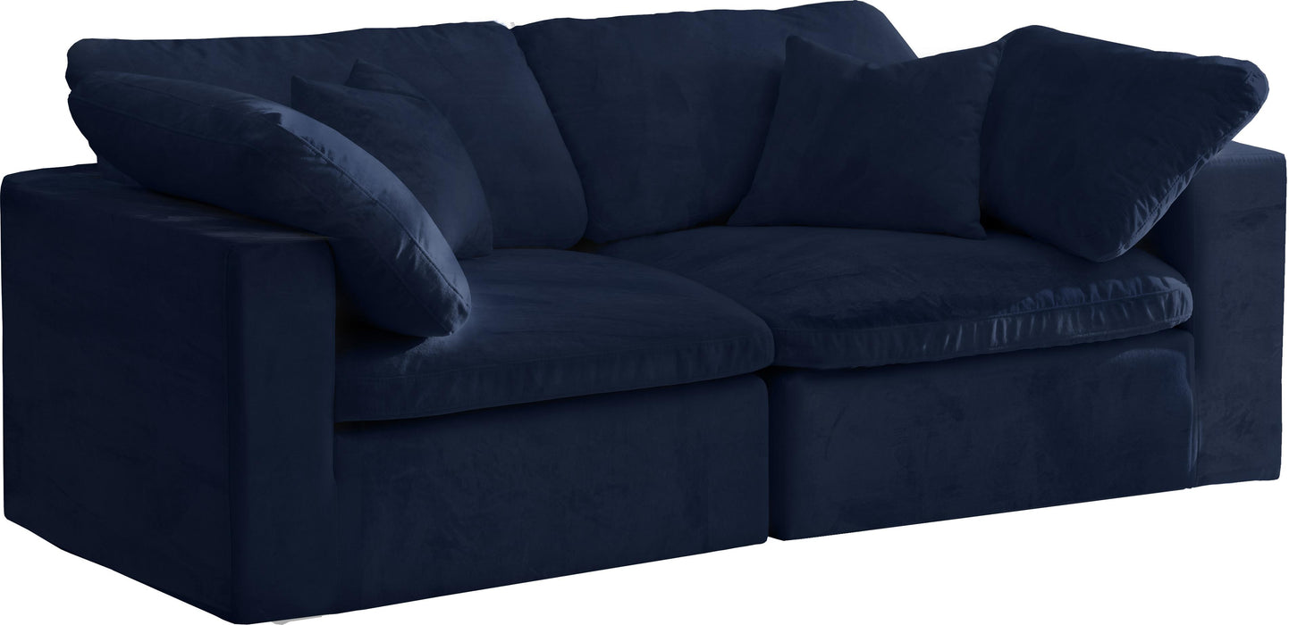 Cozy Navy Velvet Cloud Modular Sofa - Royal Furniture & Gifts (MI) - Multi Location