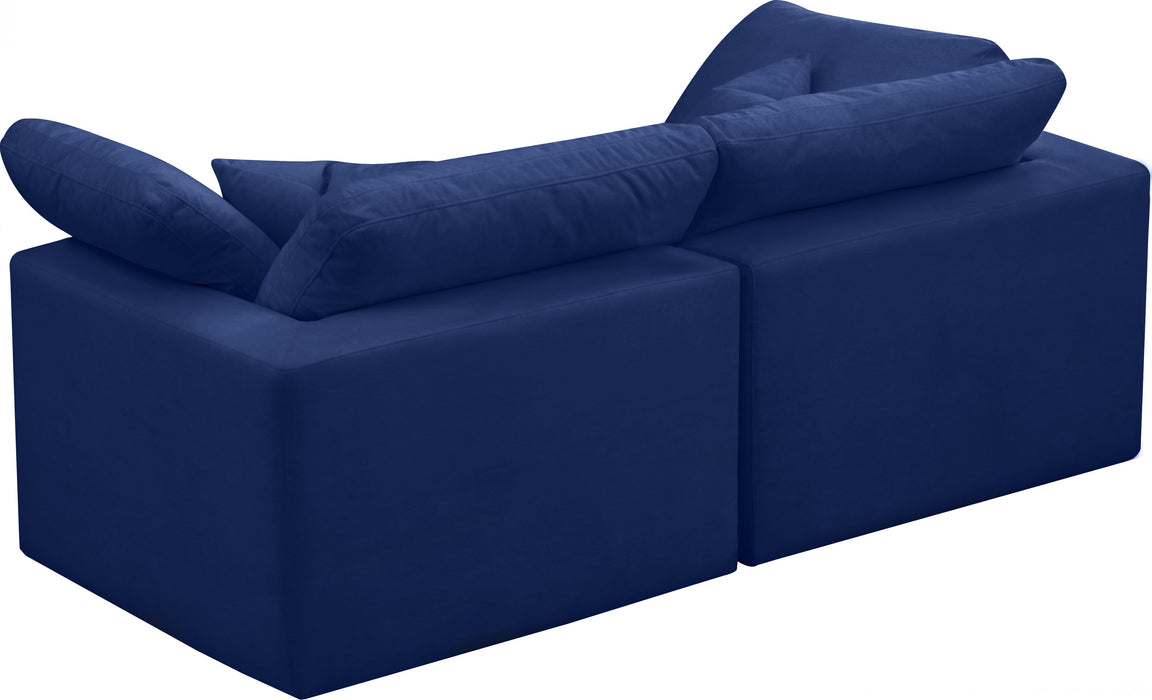 Cozy Navy Velvet Cloud Modular Sofa - Royal Furniture & Gifts (MI) - Multi Location