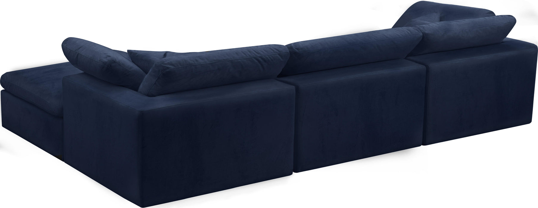 Cozy Navy Velvet Cloud Modular Sectional - Royal Furniture & Gifts (MI) - Multi Location