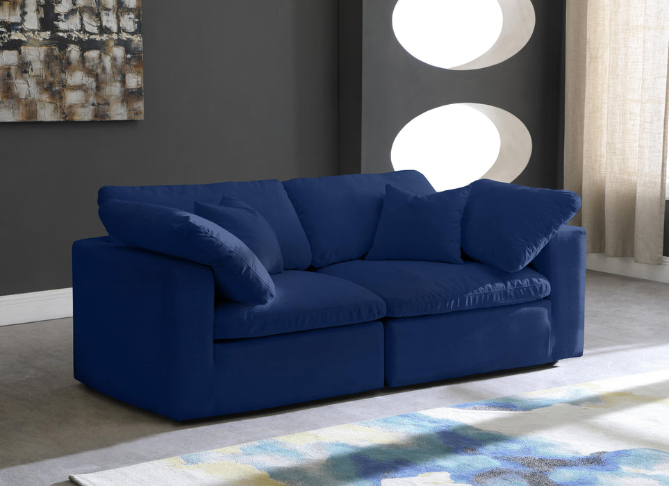 Cozy Navy Velvet Cloud Modular Sofa - Royal Furniture & Gifts (MI) - Multi Location