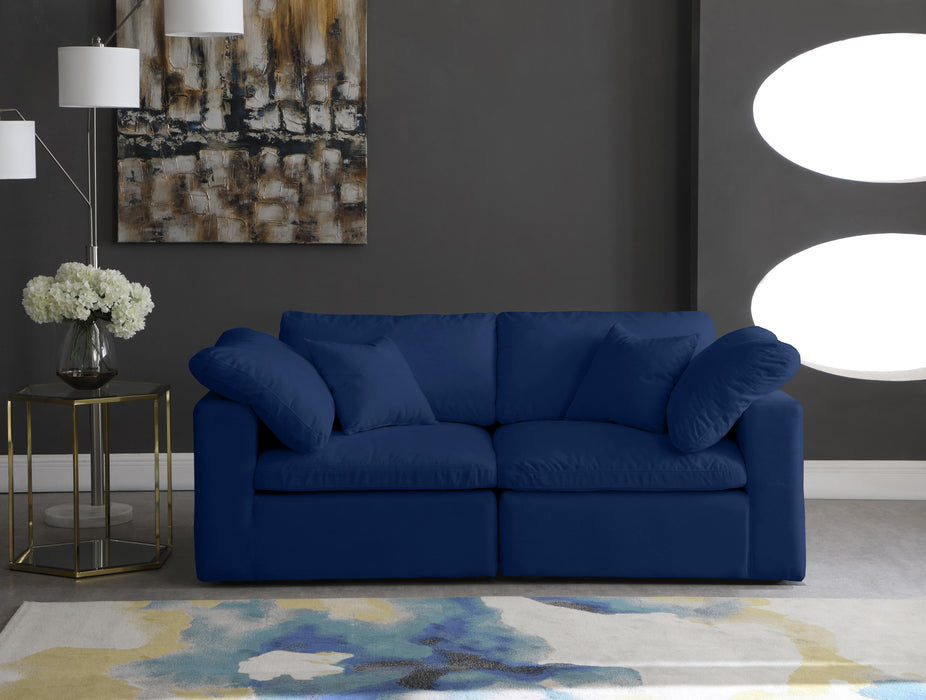 Cozy Navy Velvet Cloud Modular Sofa - Royal Furniture & Gifts (MI) - Multi Location