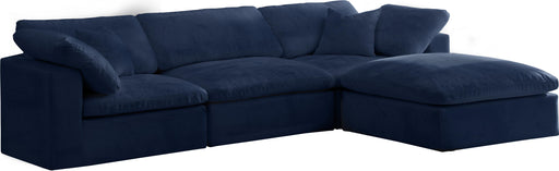 Cozy Navy Velvet Cloud Modular Sectional - Royal Furniture & Gifts (MI) - Multi Location