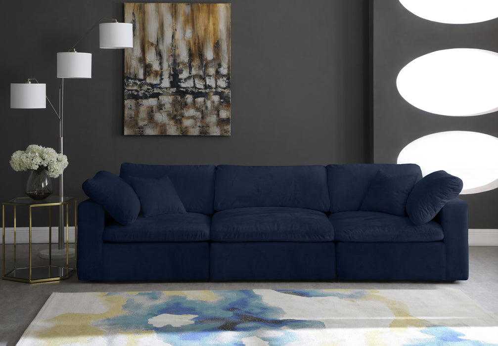 Cozy Navy Velvet Cloud Modular Sofa - Royal Furniture & Gifts (MI) - Multi Location