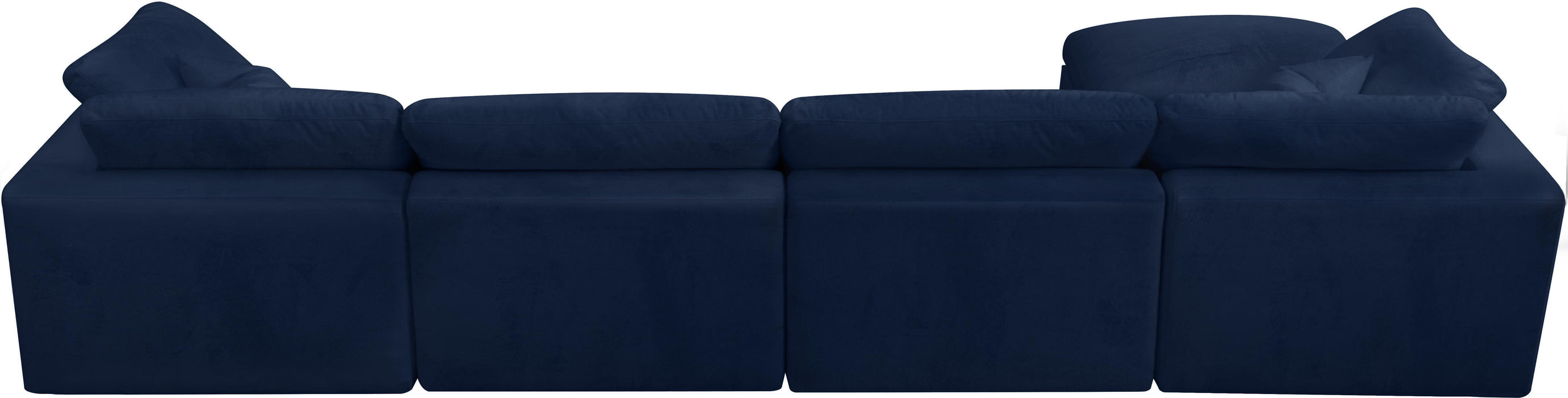 Cozy Navy Velvet Cloud Modular Sectional - Royal Furniture & Gifts (MI) - Multi Location