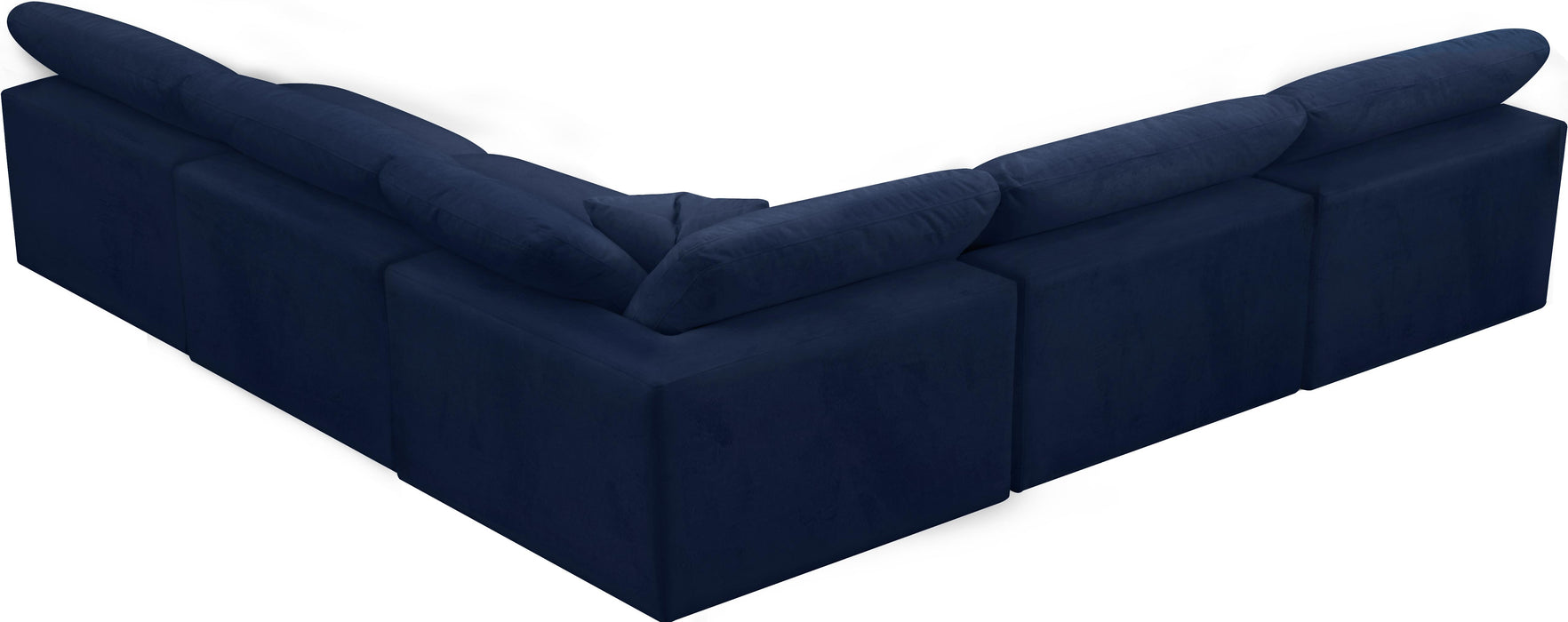 Cozy Navy Velvet Cloud Modular Sectional - Royal Furniture & Gifts (MI) - Multi Location