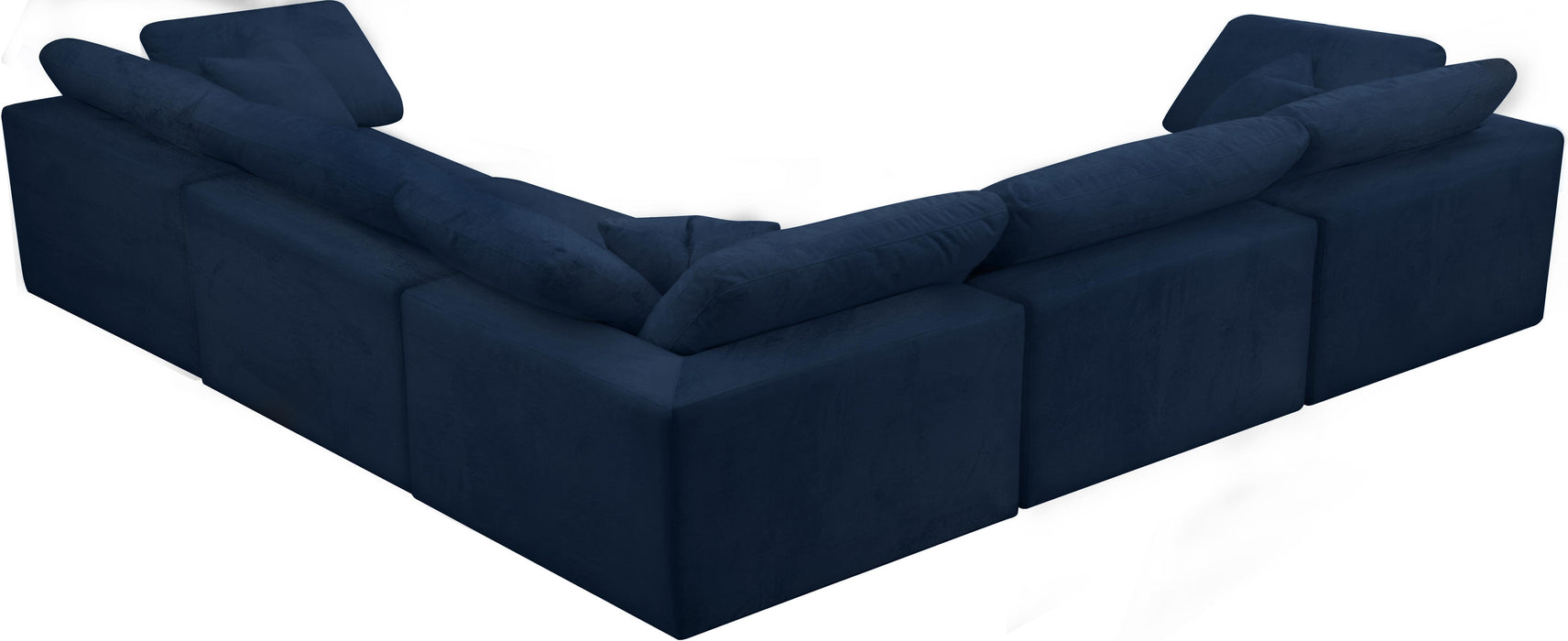 Cozy Navy Velvet Cloud Modular Sectional - Royal Furniture & Gifts (MI) - Multi Location