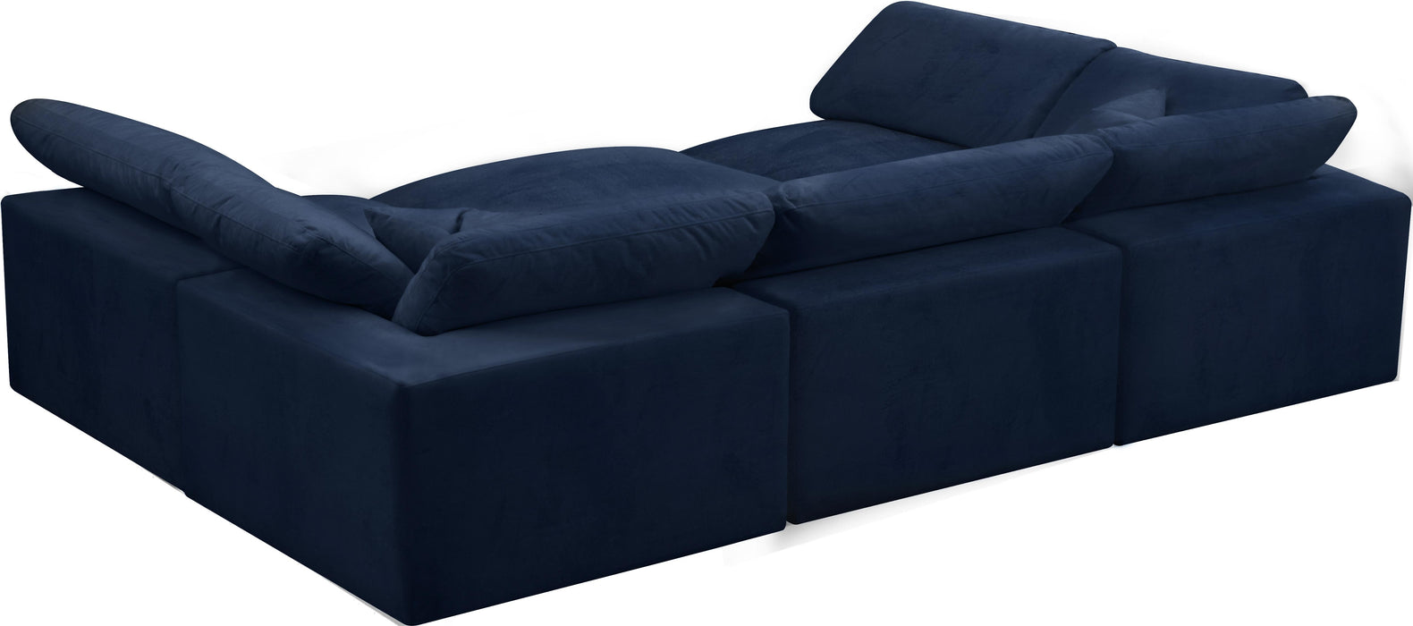Cozy Navy Velvet Cloud Modular Sectional - Royal Furniture & Gifts (MI) - Multi Location