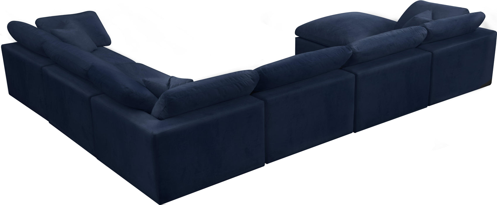 Cozy Navy Velvet Cloud Modular Sectional - Royal Furniture & Gifts (MI) - Multi Location
