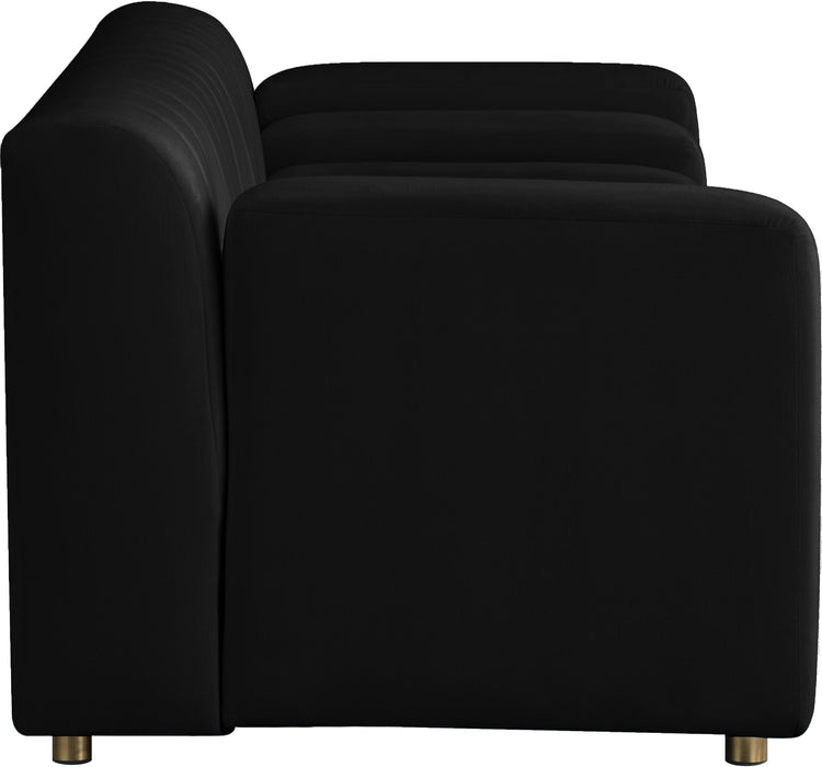 Naya Black Velvet Loveseat - Royal Furniture & Gifts (MI) - Multi Location