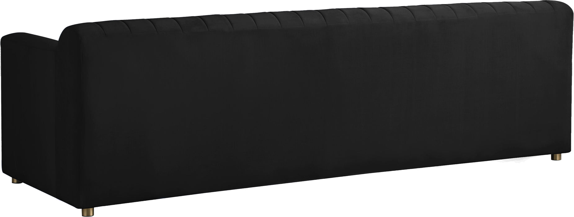 Naya Black Velvet Sofa - Royal Furniture & Gifts (MI) - Multi Location
