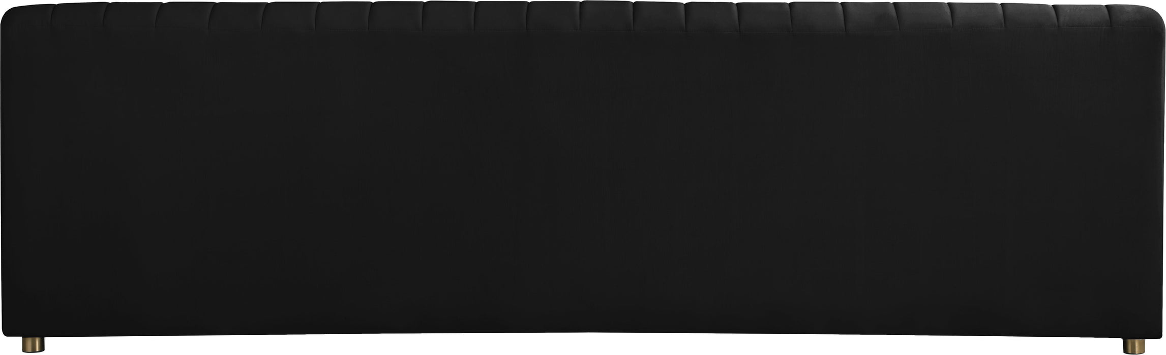Naya Black Velvet Sofa - Royal Furniture & Gifts (MI) - Multi Location