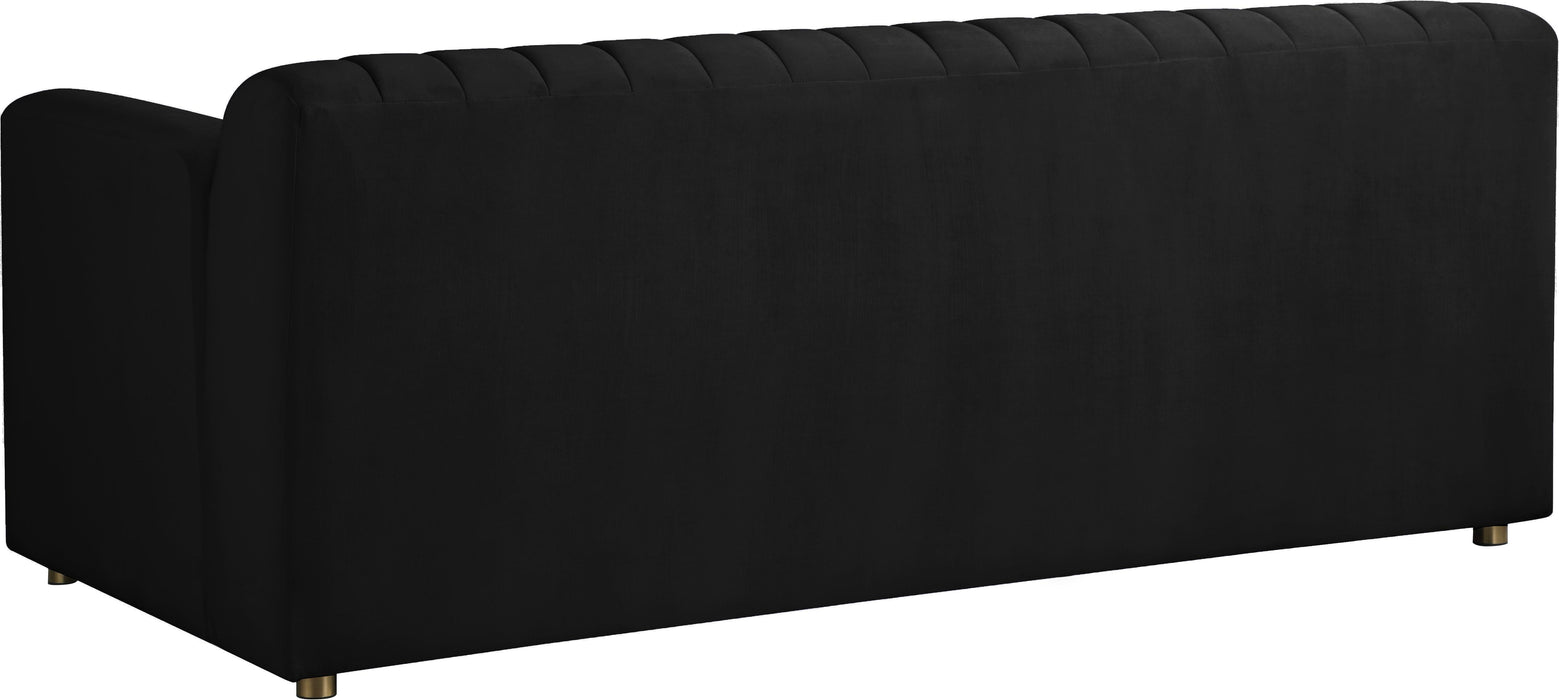 Naya Black Velvet Loveseat - Royal Furniture & Gifts (MI) - Multi Location