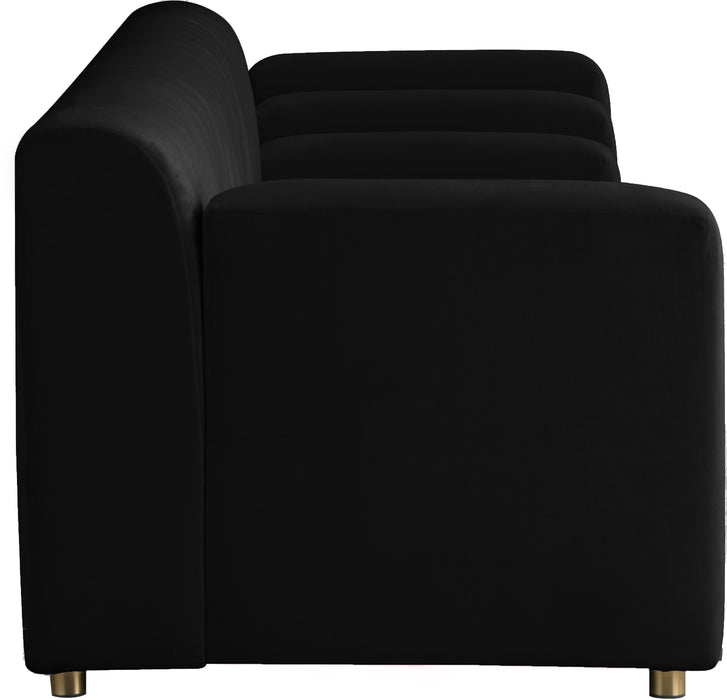 Naya Black Velvet Sofa - Royal Furniture & Gifts (MI) - Multi Location