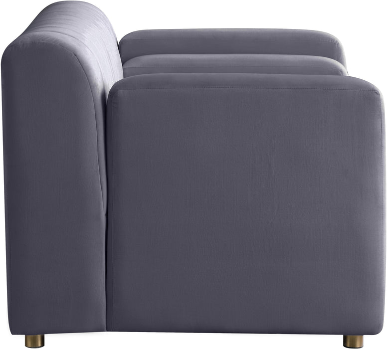 Naya Grey Velvet Chair - Royal Furniture & Gifts (MI) - Multi Location