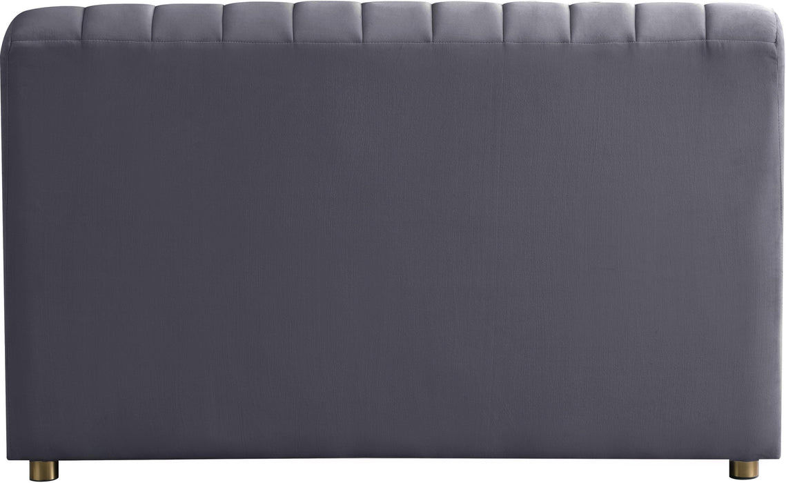 Naya Grey Velvet Chair - Royal Furniture & Gifts (MI) - Multi Location