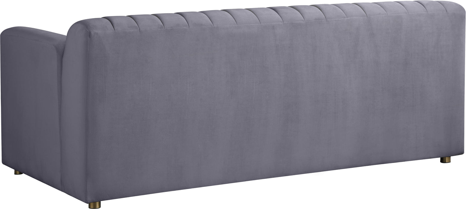 Naya Grey Velvet Loveseat - Royal Furniture & Gifts (MI) - Multi Location