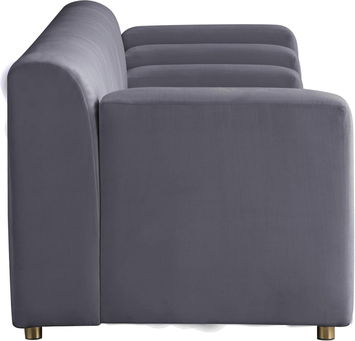Naya Grey Velvet Sofa - Royal Furniture & Gifts (MI) - Multi Location