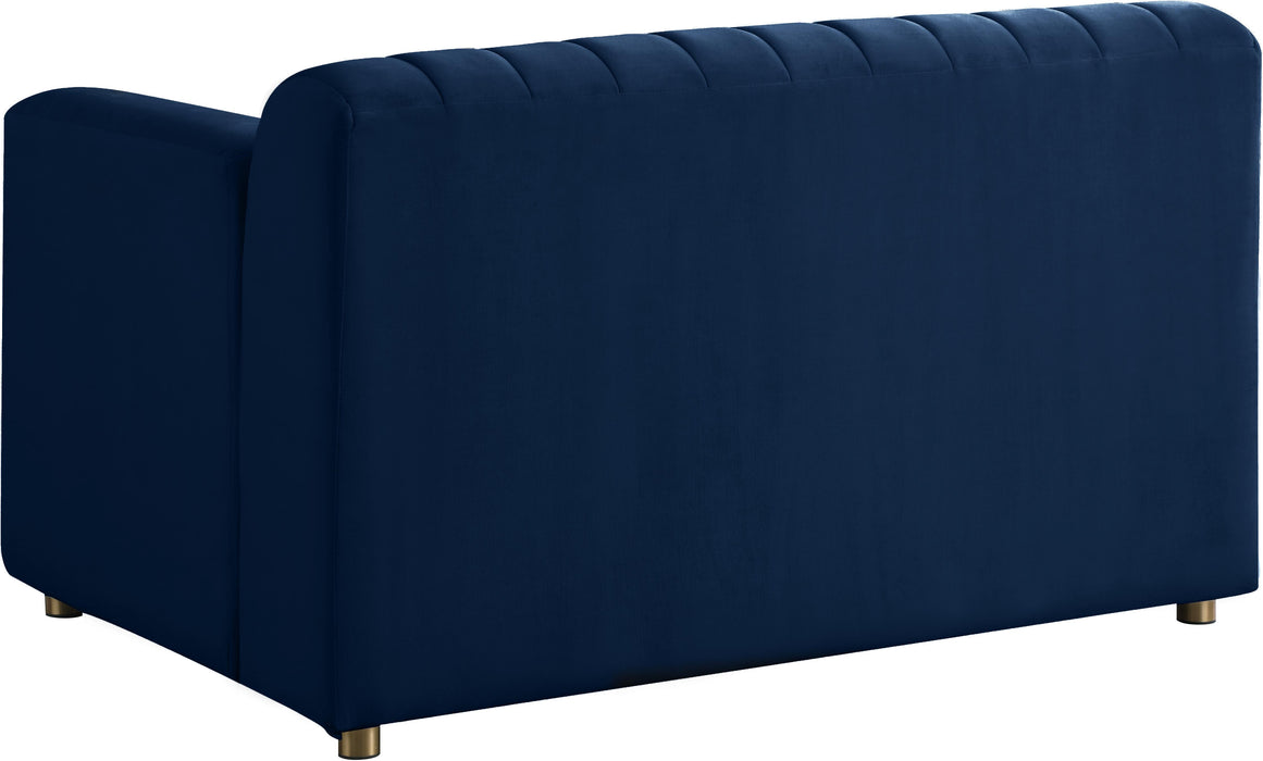 Naya Navy Velvet Chair - Royal Furniture & Gifts (MI) - Multi Location