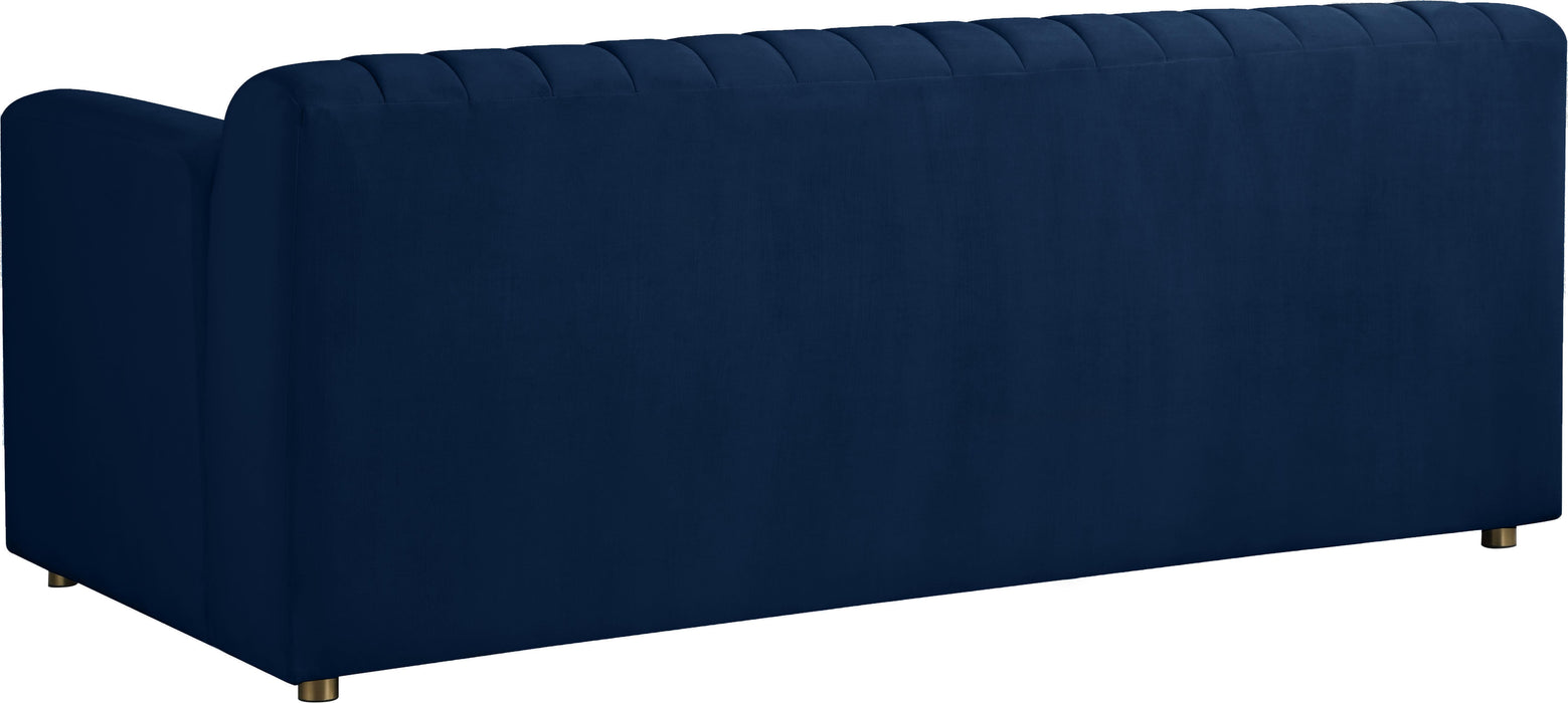 Naya Navy Velvet Loveseat - Royal Furniture & Gifts (MI) - Multi Location