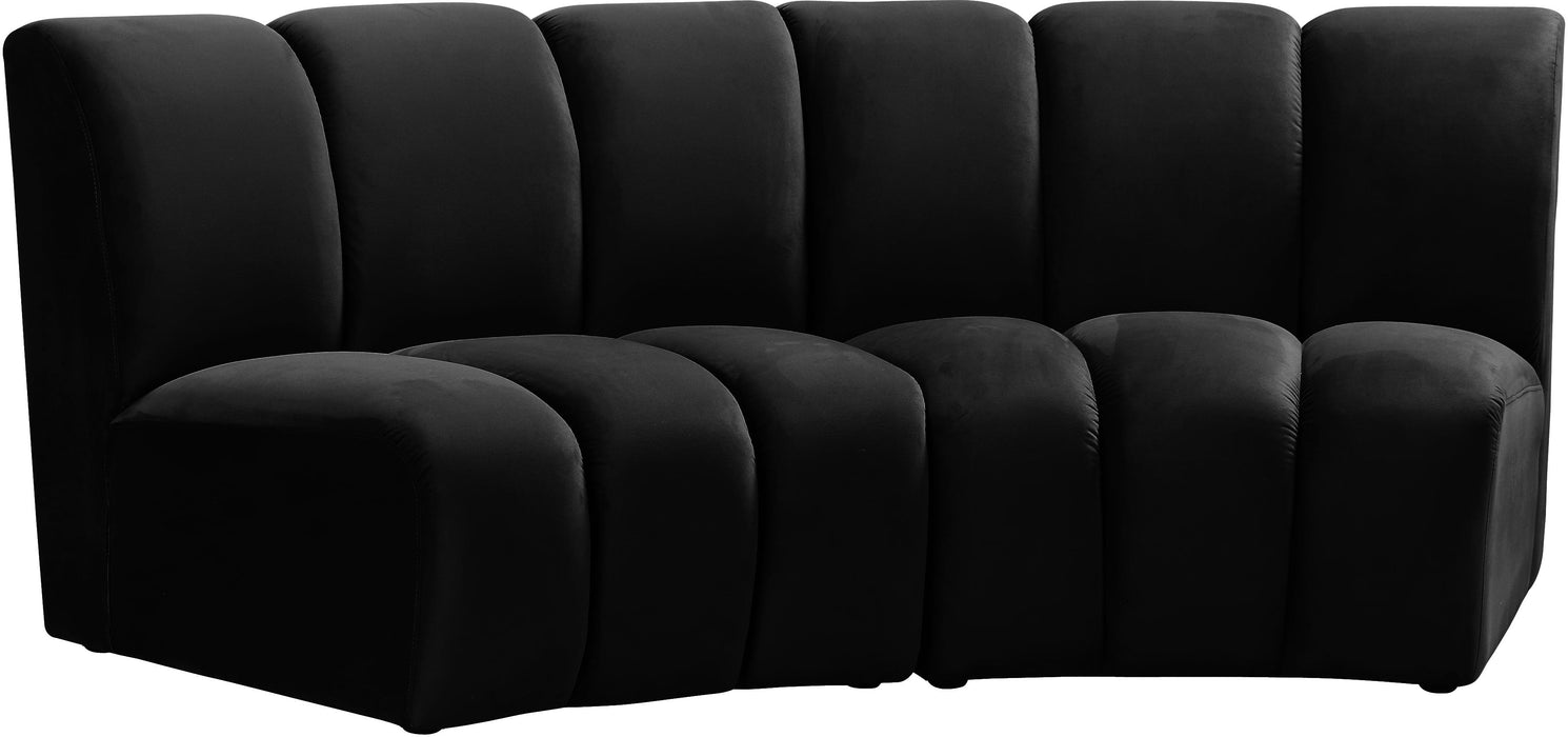 Infinity Black Velvet 2pc. Modular Sectional - Royal Furniture & Gifts (MI) - Multi Location