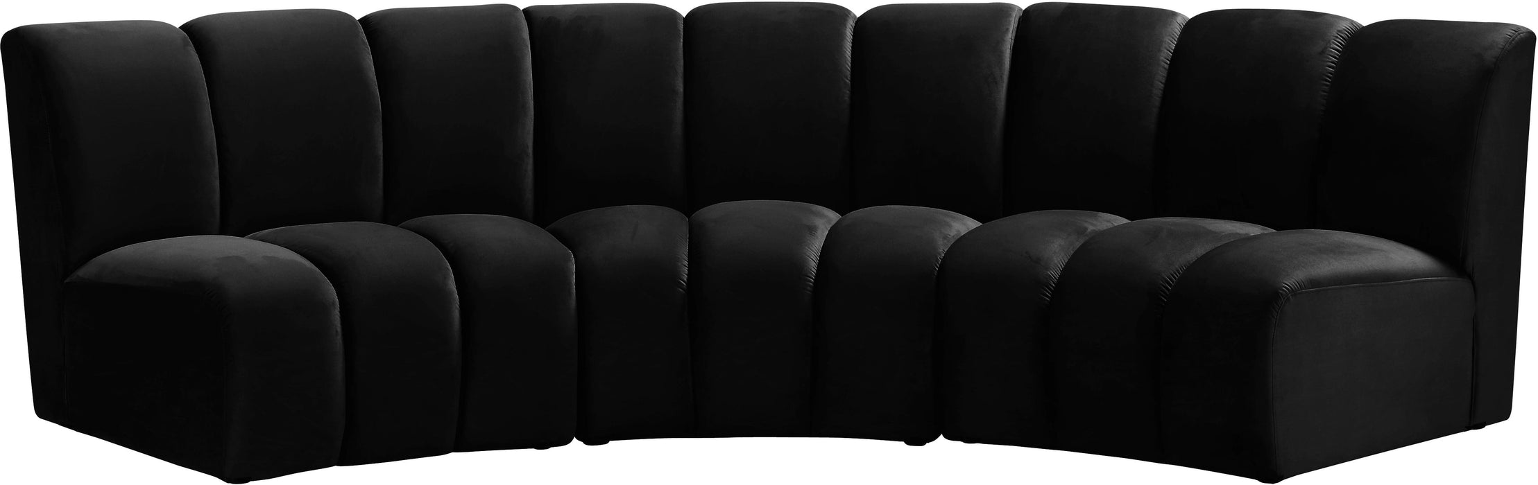 Infinity Black Velvet 3pc. Modular Sectional - Royal Furniture & Gifts (MI) - Multi Location