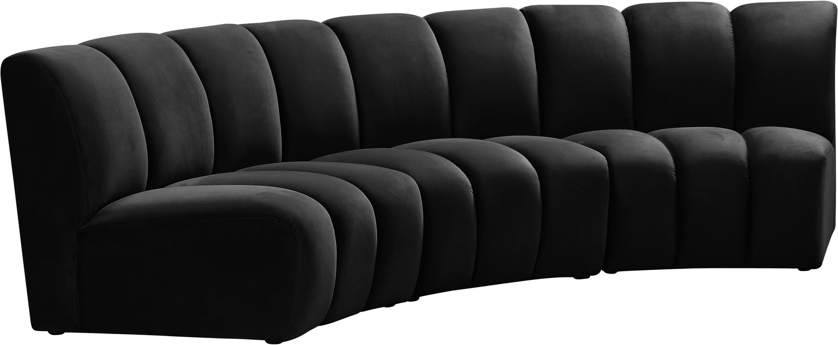 Infinity Black Velvet 3pc. Modular Sectional - Royal Furniture & Gifts (MI) - Multi Location