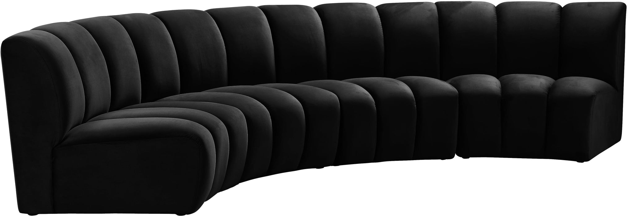 Infinity Black Velvet 4pc. Modular Sectional - Royal Furniture & Gifts (MI) - Multi Location