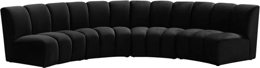 Infinity Black Velvet 4pc. Modular Sectional - Royal Furniture & Gifts (MI) - Multi Location